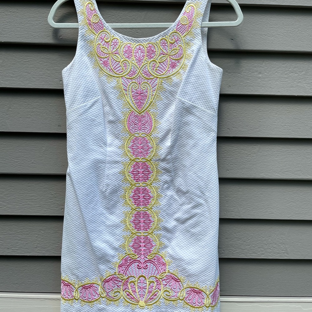 Lilly Pulitzer White, Pink and Yellow Dress